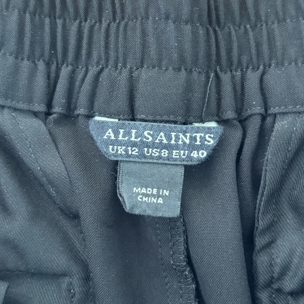 ALL SAINTS Pleated Trouser Black 8 - Picture 11 of 16